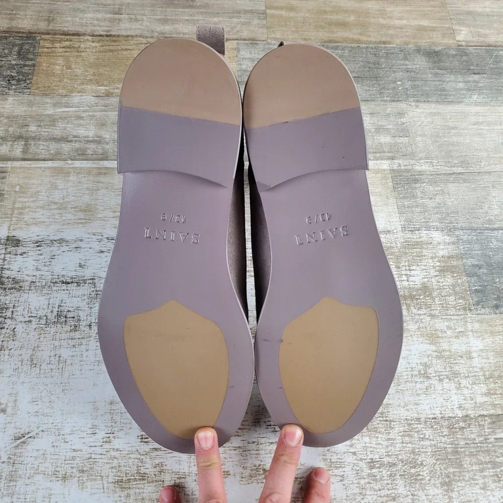 Saint Morta Nomad Men Chelsea Boots Sz 9 Taupe Mocha Suede Elastic Panel Slip On